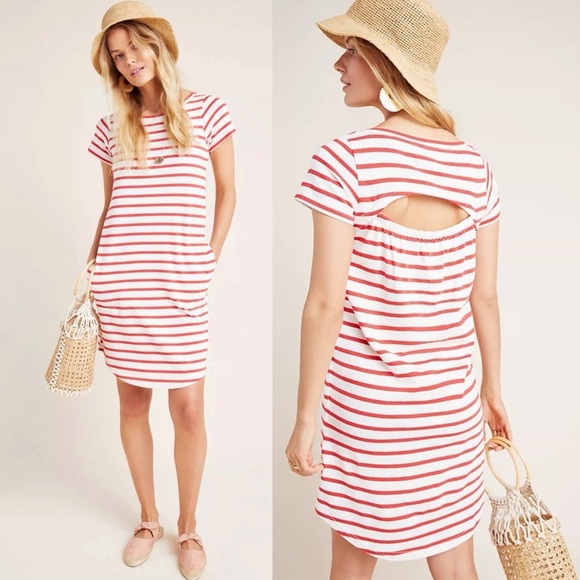 Anthropologie Dresses & Skirts - Maeve by Anthropologie  Rochelle Striped Tee Dress Small